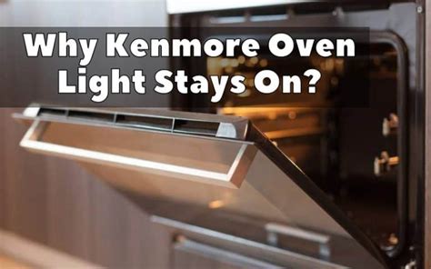 kenmore gas range oven light
